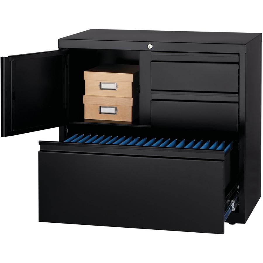 Lorell 30" Personal Storage Center Lateral File - 3-Drawer - A4/Letter/Legal - Hanging Rail, Glide Suspension