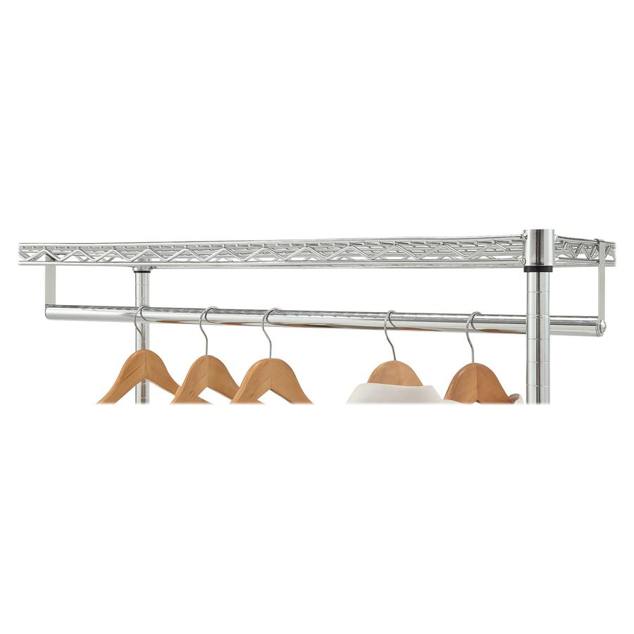 Lorell Industrial Wire Shelving Garment Hanger Bar - 36" Length - 1 Each