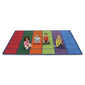 Carpets for Kids Color Rows Seating Rug - 13.33 ft Length x 100" Width - Rectangle