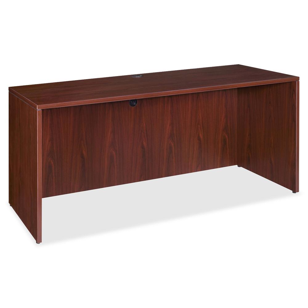 Lorell Credenza Shell - 66.1" x 23.6" x 1" x 29.5" - Laminate Finish, Mahogany