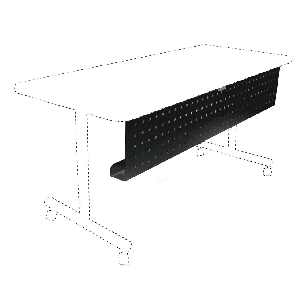 Lorell Training Table Modesty Panel - 66" x 3" x 10" - Steel - Black