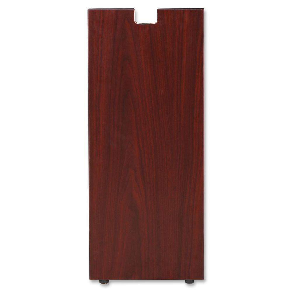 Lorell Mahogany Laminate Credenza Leg - Rectangular Base - 28" H x 11.75" W x 1" D - Assembly Required - Laminated, Mahogany