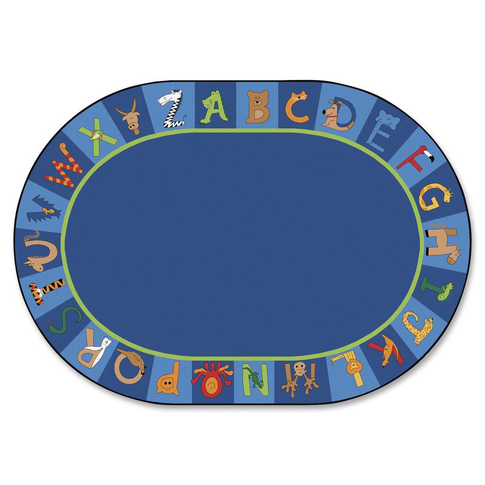Carpets for Kids A to Z Animals Oval Area Rug - 11.67 ft Length x 99" Width