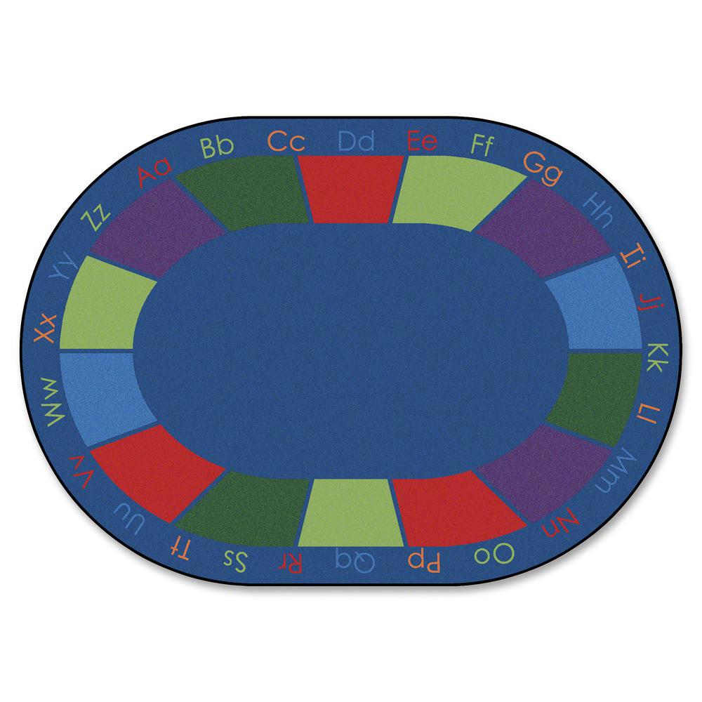Carpets for Kids Colorful Places Oval Sitting Rug - 11.67 ft Length x 99" Width