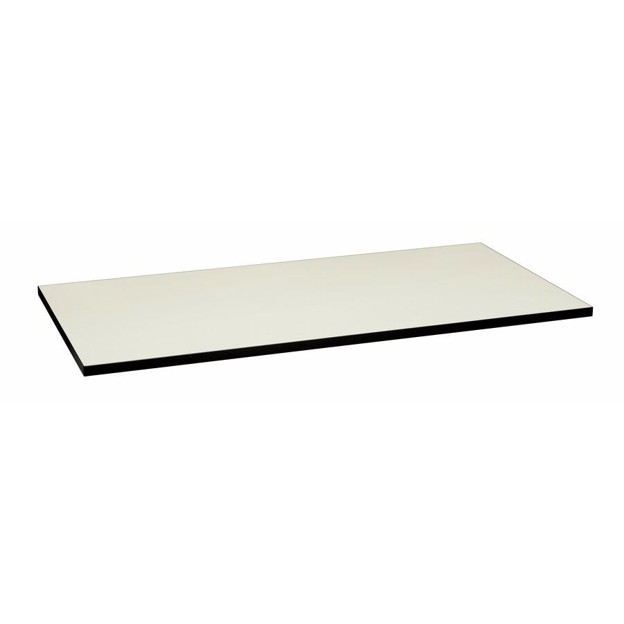 HON Huddle HMT3060G Table Top - 60" W x 30" D - Silver Mesh
