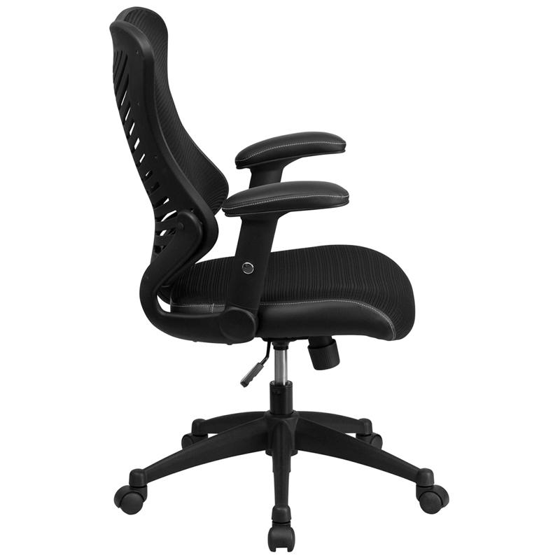 Black Mesh Executive Office Chair with Adjustable Arms