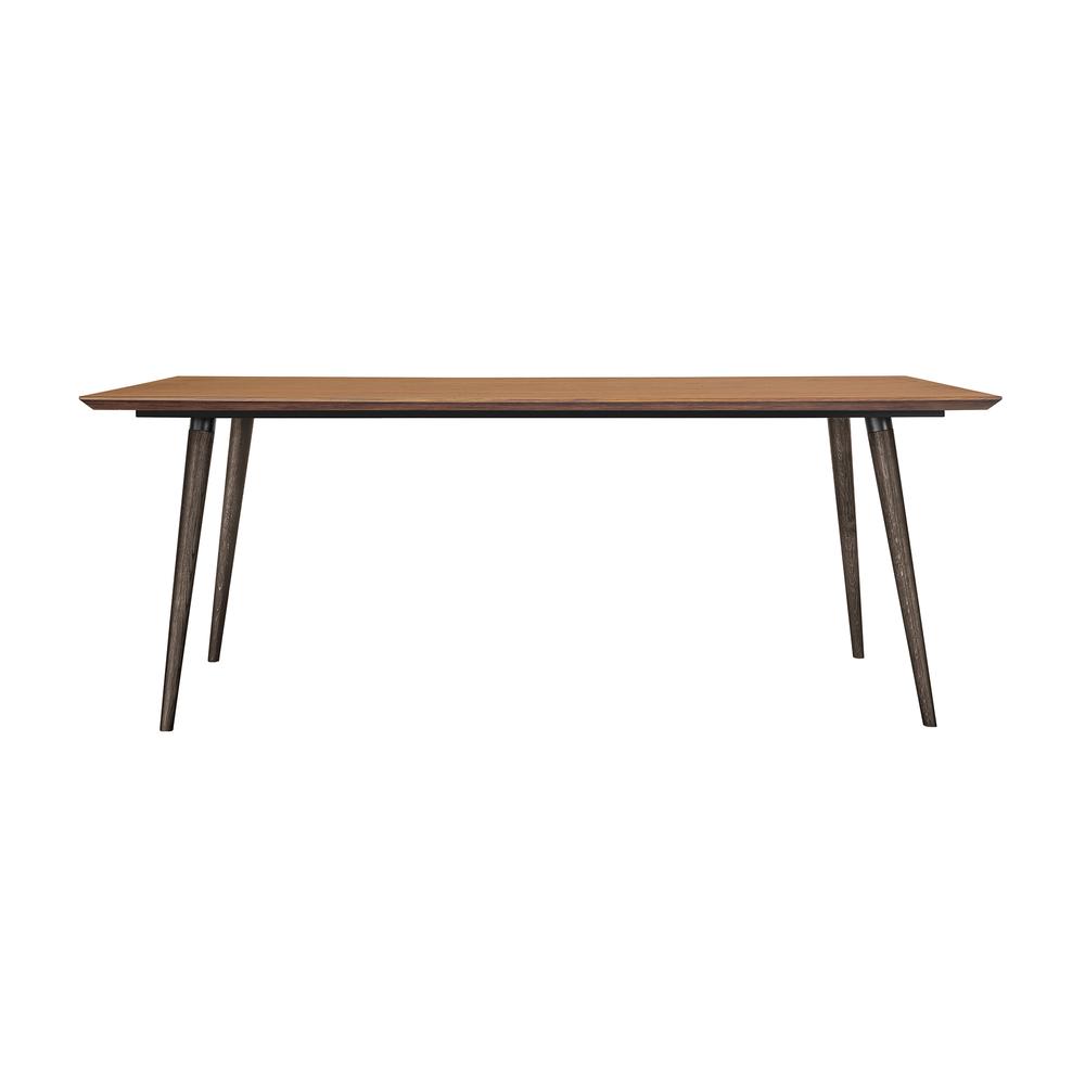 Coco Rustic Oak Wood Dining Table In Balsamico