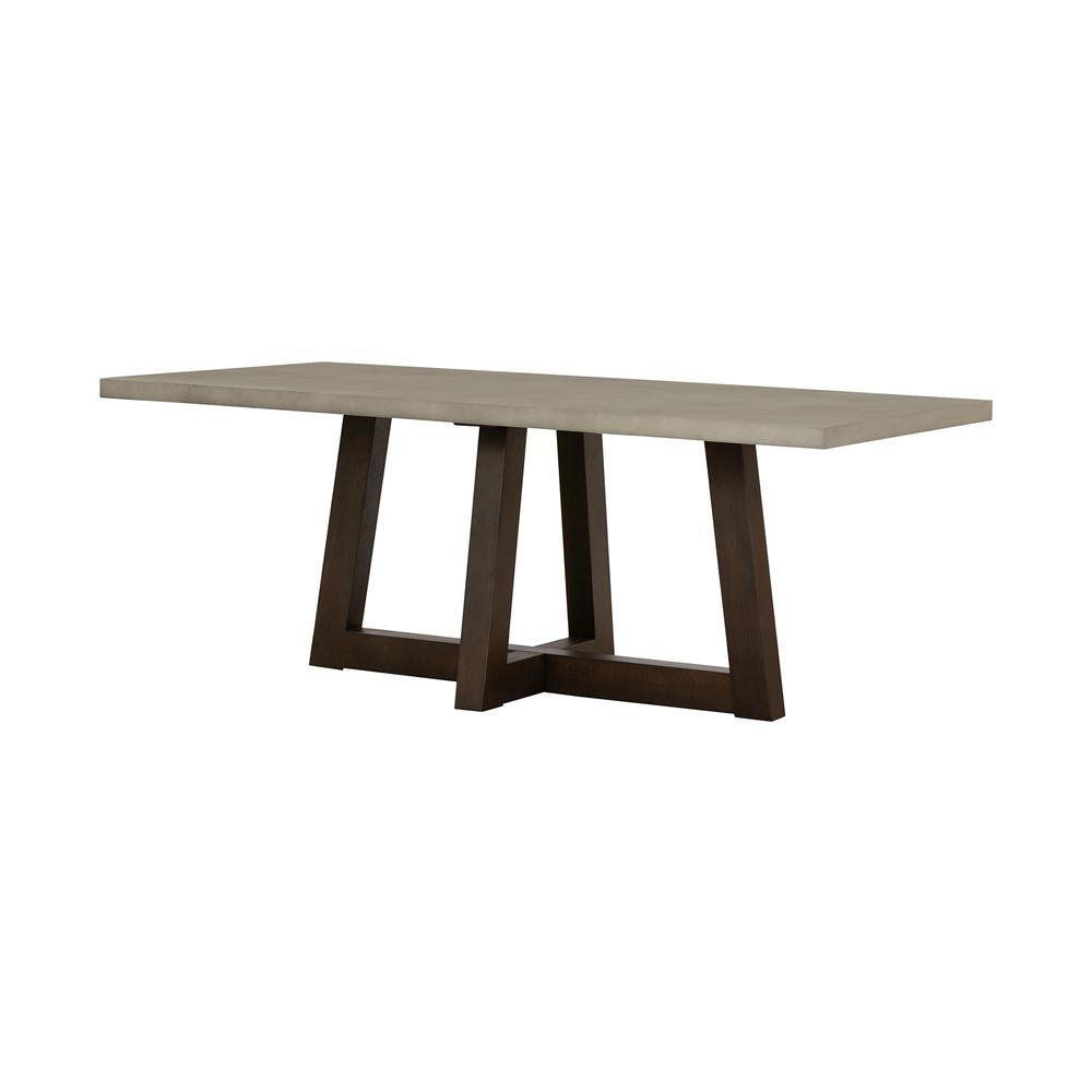 Image of Elodie Grey Concrete And Dark Grey Oak Rectangle Dining Table
