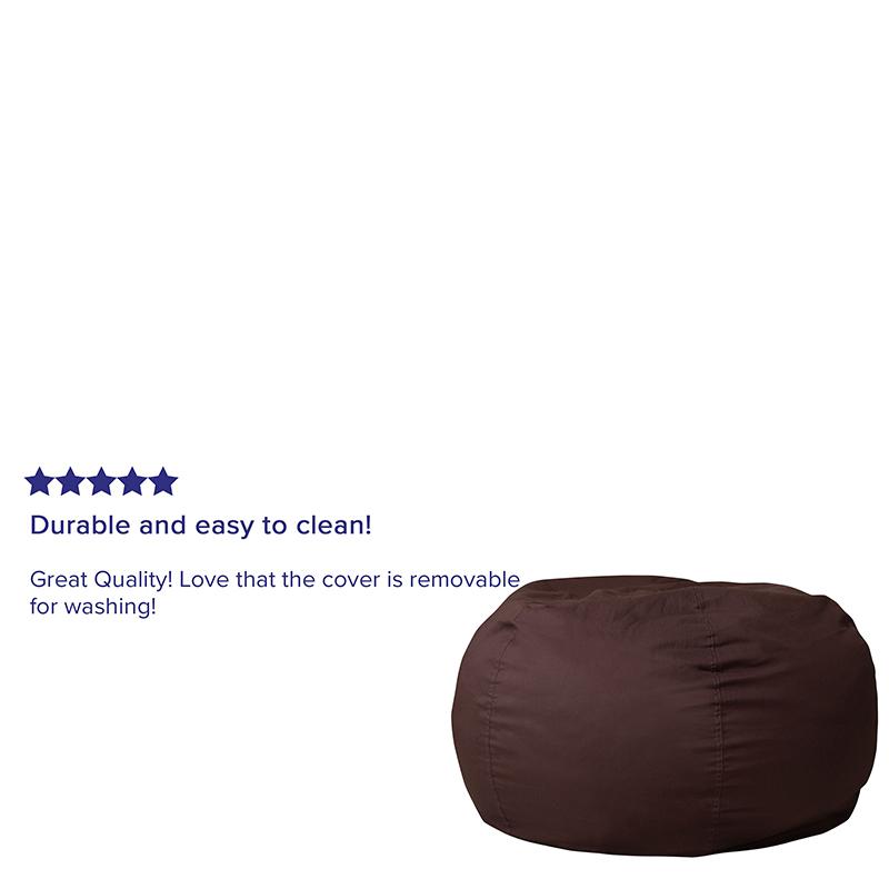 Oversized Brown Bean Bag Chair for Kids and Adults