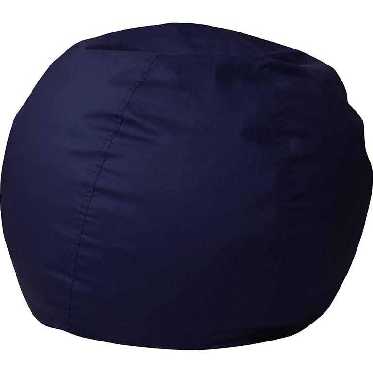 Small Solid Navy Blue Bean Bag Chair for Kids and Teens