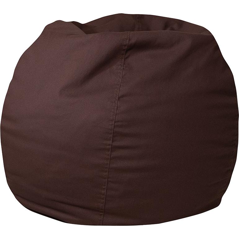 Kids and Teens Small Solid Brown Bean Bag Chair