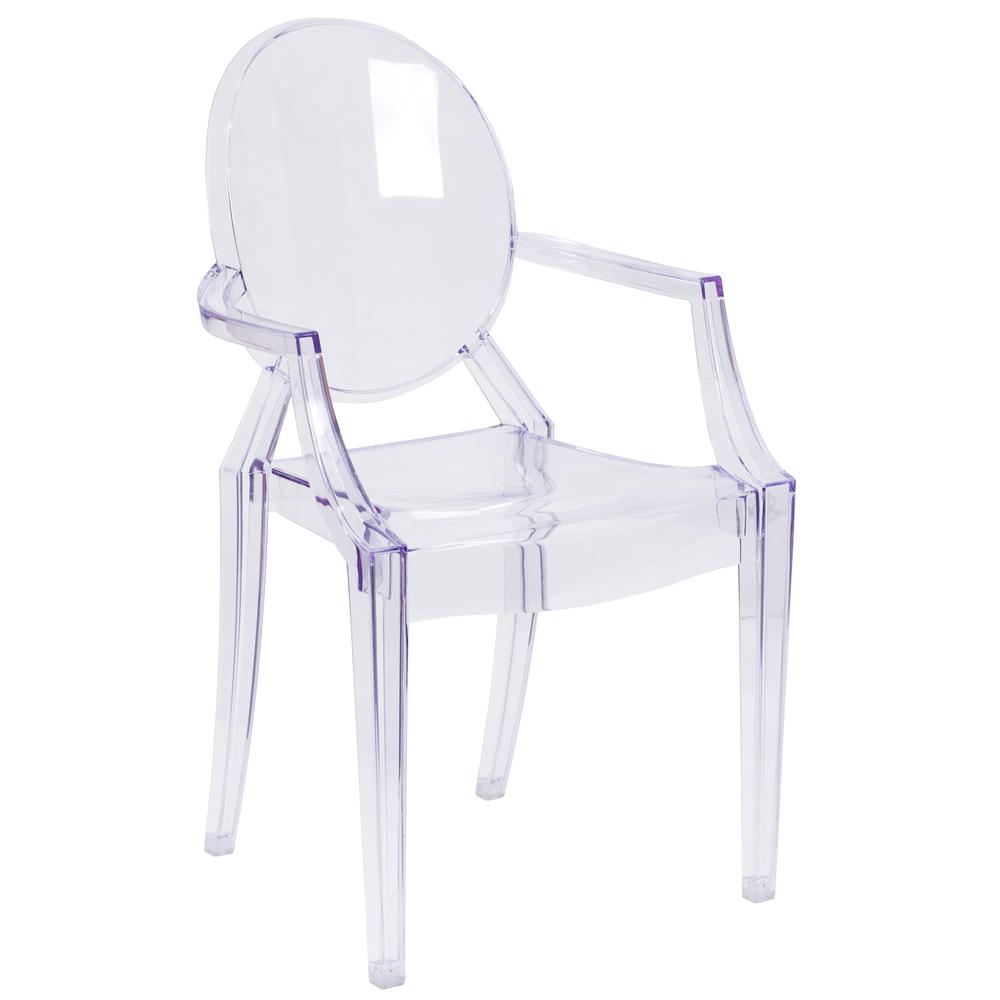 Image of Ghost Chair With Arms In Transparent Crystal