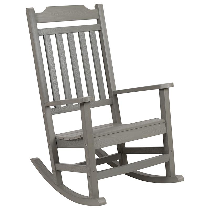 Winston All-Weather Rocking Chair - Gray Faux Wood