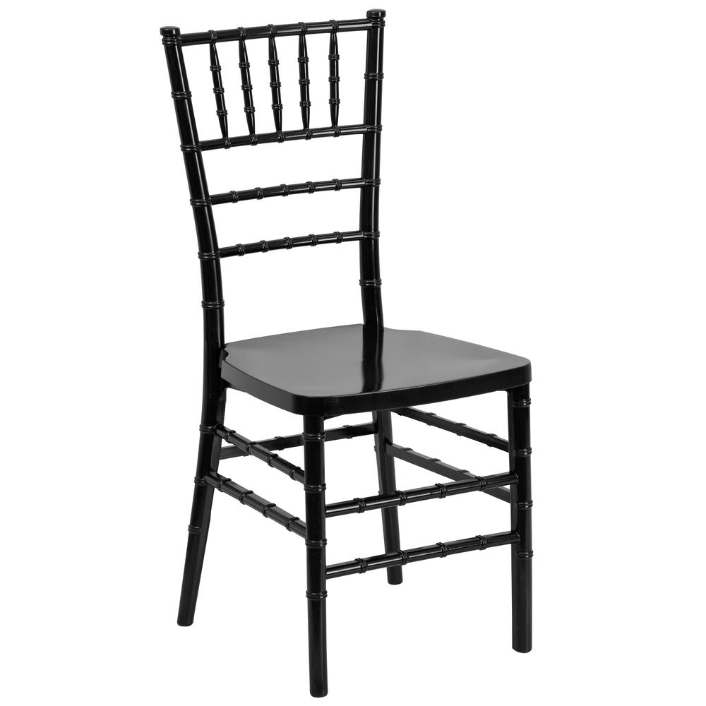 Image of Hercules Premium Series Black Resin Stacking Chiavari Chair
