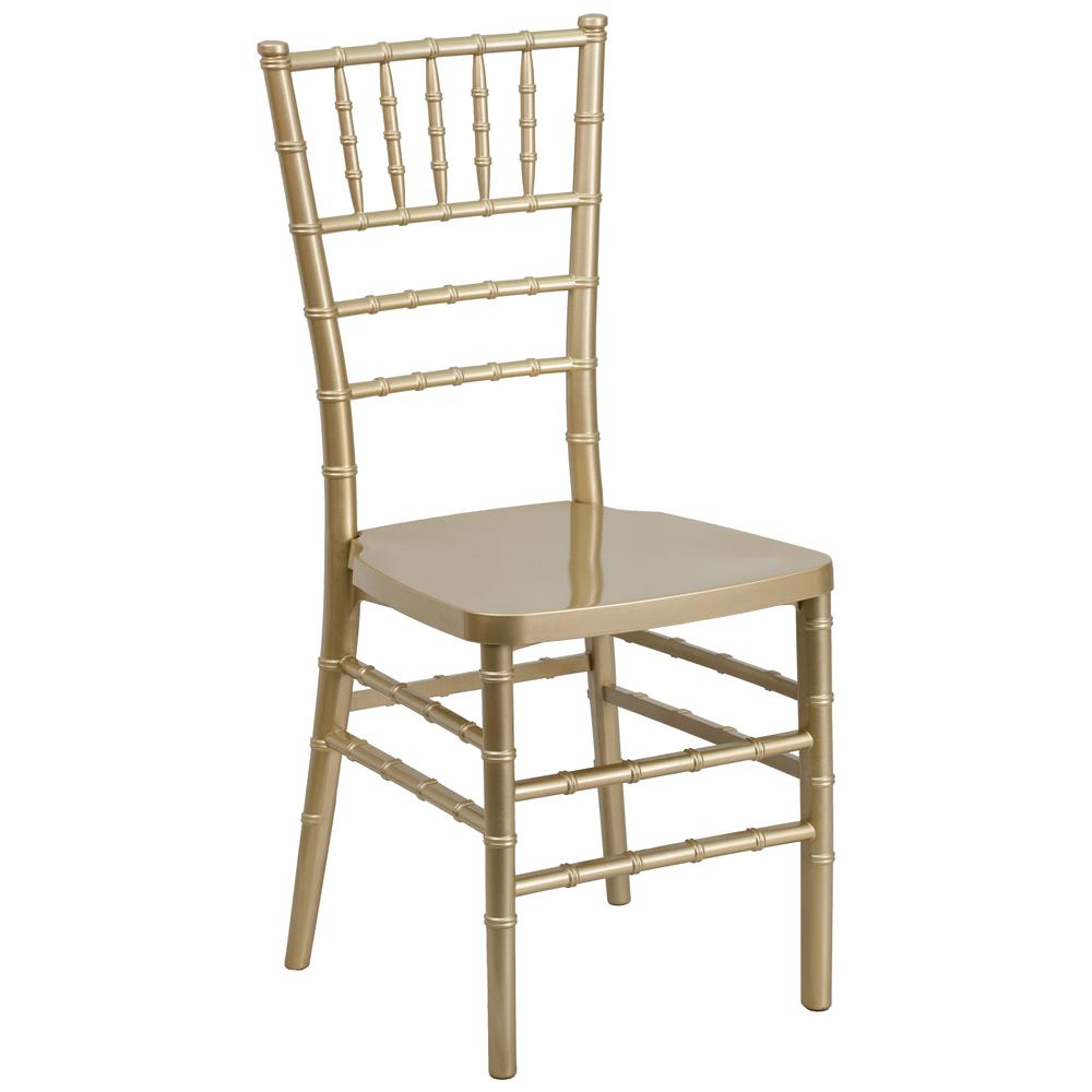 Image of Hercules Premium Series Gold Resin Stacking Chiavari Chair