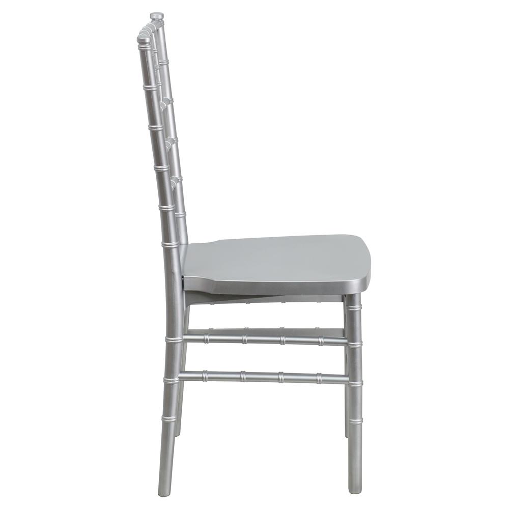 Hercules Premium Series Silver Resin Stacking Chiavari Chair