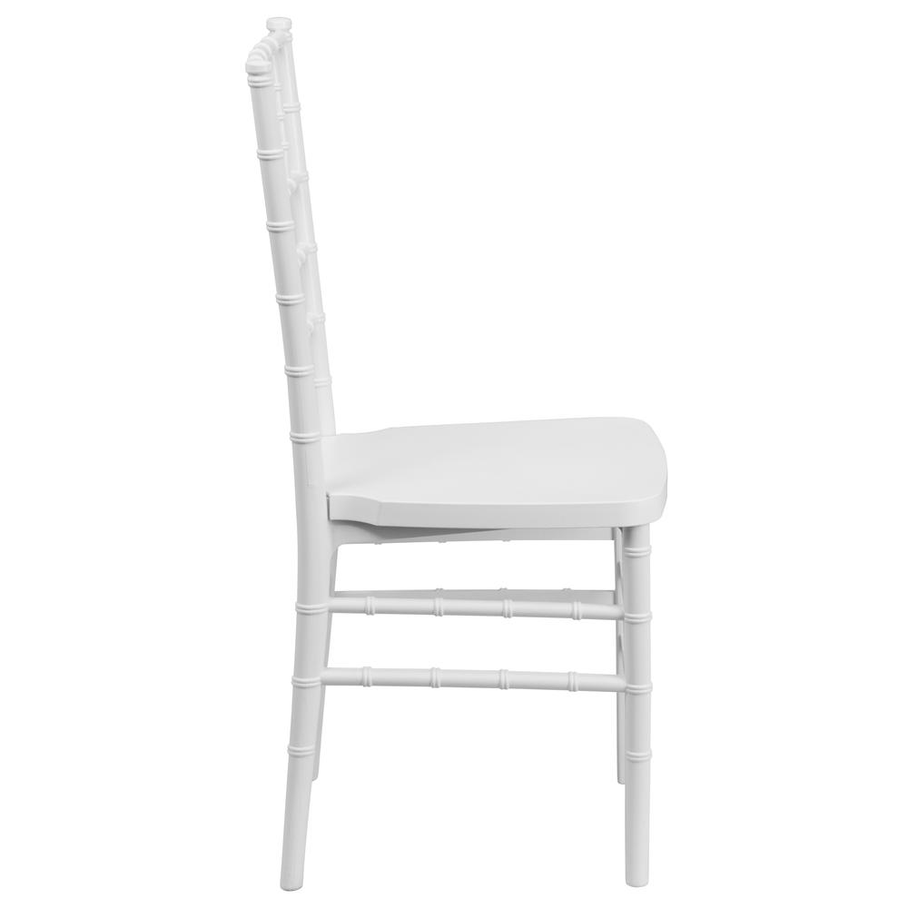 Hercules Premium Series White Resin Stacking Chiavari Chair