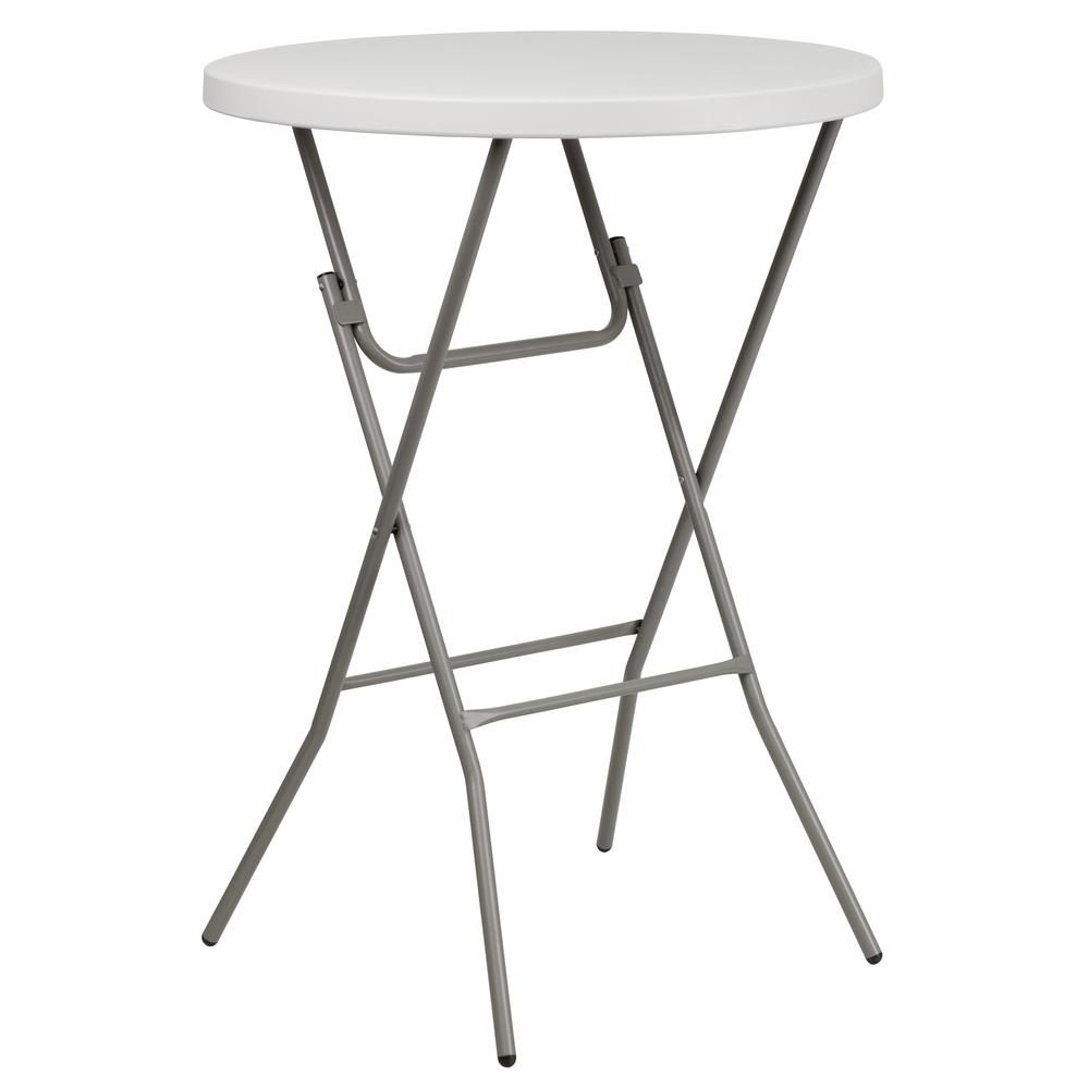 2.63-Foot Round Plastic Bar Height Folding Table