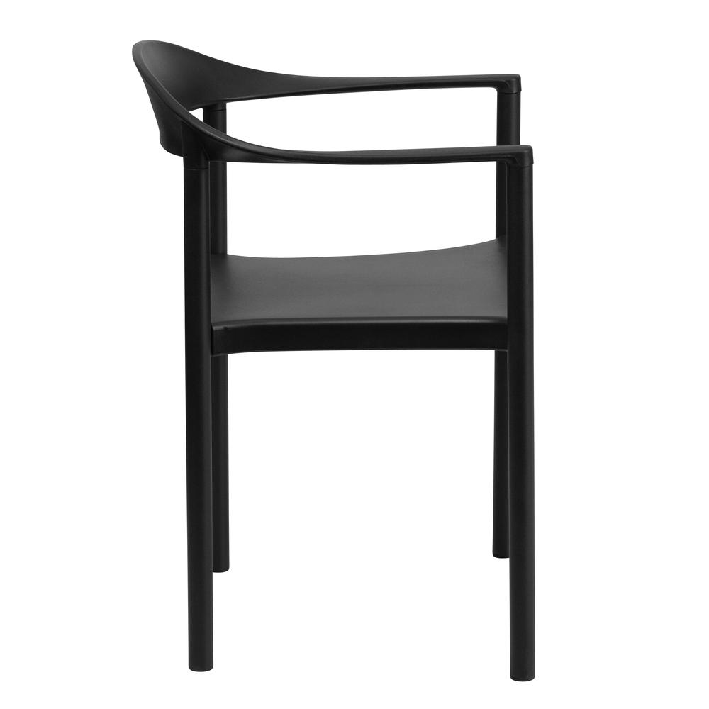 Hercules 1000 lb. Capacity Black Plastic Stack Chair