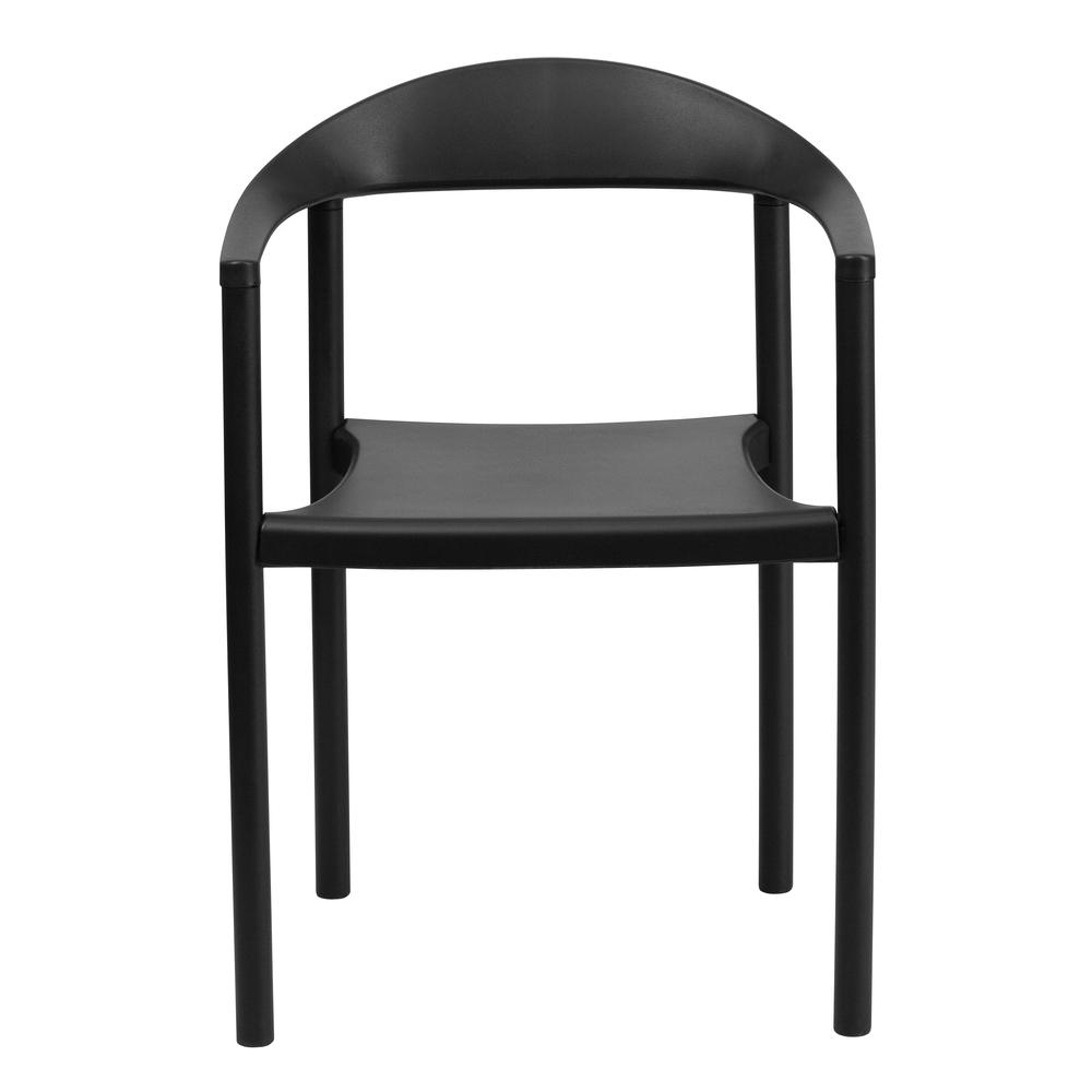 Hercules 1000 lb. Capacity Black Plastic Stack Chair