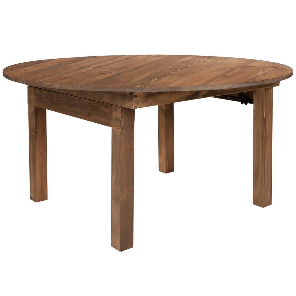 Image of Hercules Series Round Dining Table | Farm Inspired, Rustic & Antique Pine Dining Room Table
