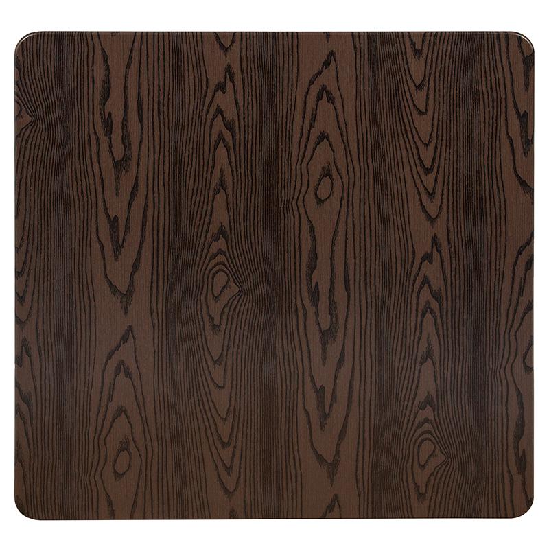 36" Square Rustic Wood Laminate Table Top