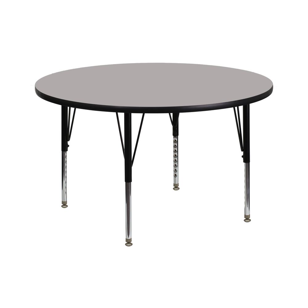 42'' Round Grey Activity Table - Height Adjustable