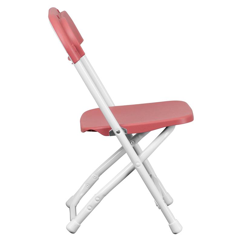 Burgundy Plastic Folding Chair for Kids