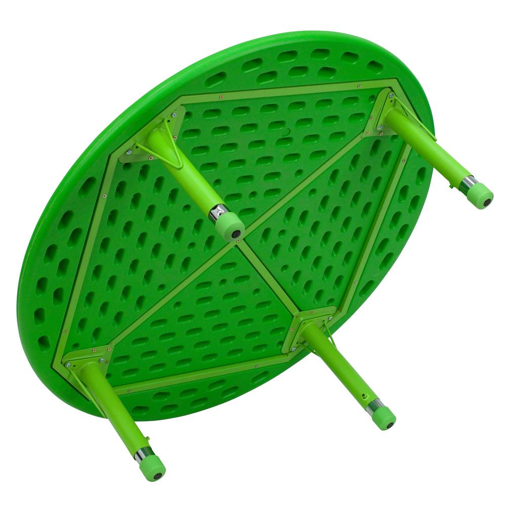 45'' Round Green Plastic Height Adjustable Activity Table