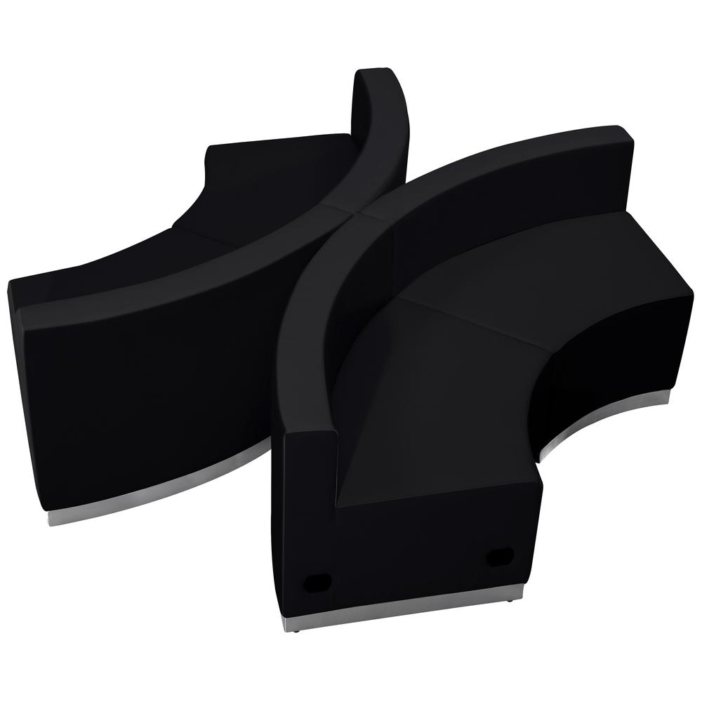 HERCULES Alon Series Black LeatherSoft Reception Configuration - 4 Pieces