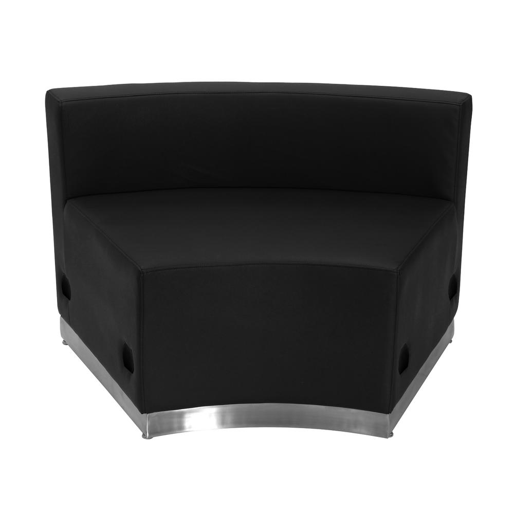Hercules Alon Series Black LeatherSoft Chair with Stainless Steel Base