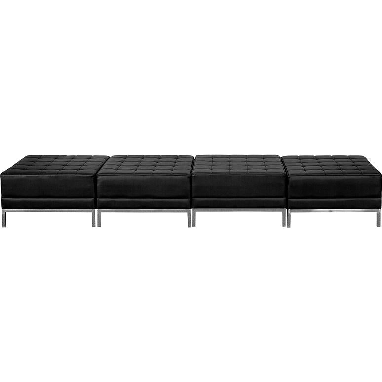 Hercules Imagination Series Black Leathersoft Four Seat Bench