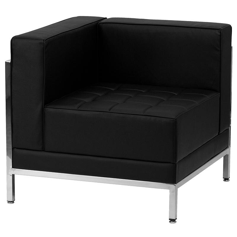 HERCULES Imagination Series Black LeatherSoft Sectional and Sofa Set - 10 Pieces