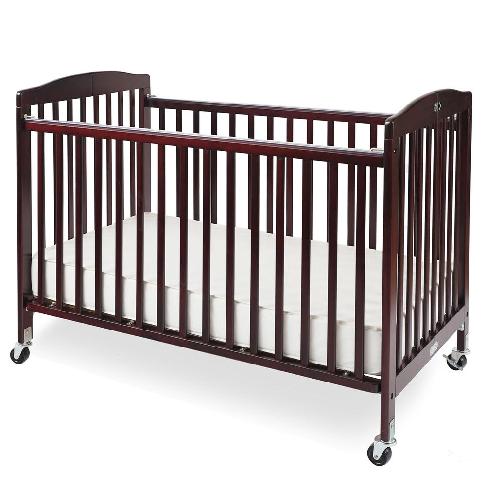 This is the image of Full Size Wood Folding Crib - Cherry