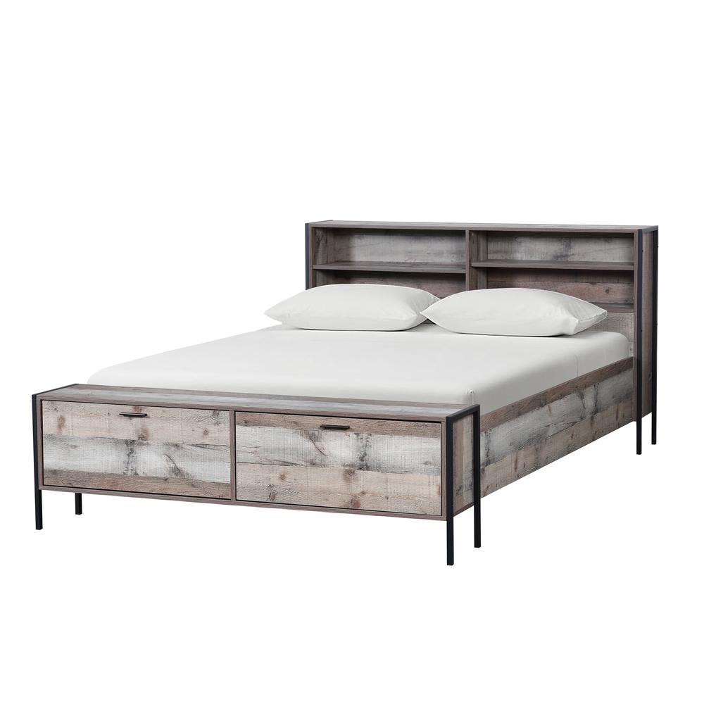 Queen Size Storage Bed With Headboard And Footboard Storage