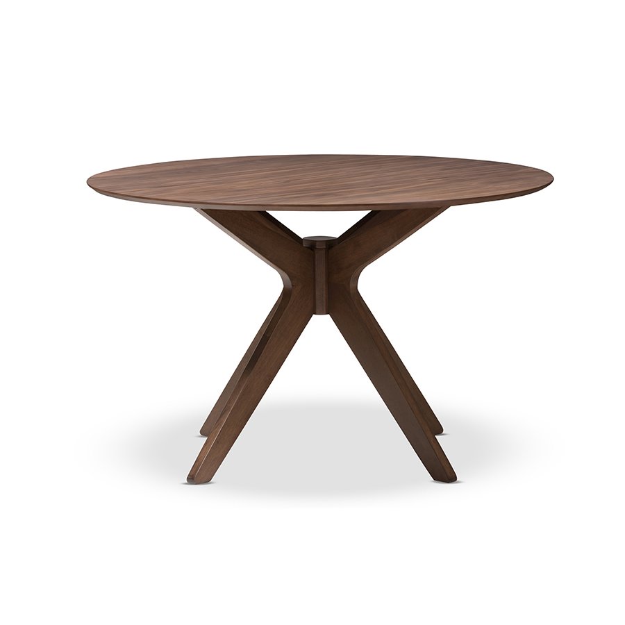 Monte Walnut Wood 47-Inch Round Dining Table