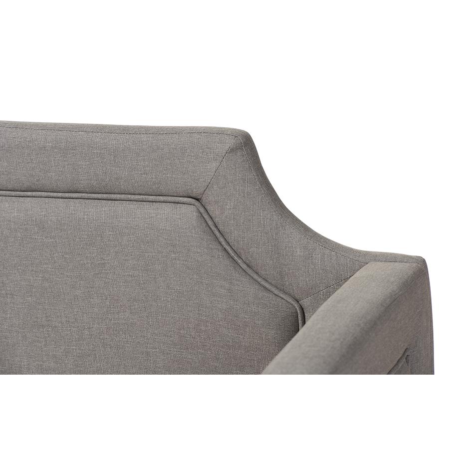 Curved Notched Corners Sofa Twin Daybed with Roll-Out Trundle Guest Bed