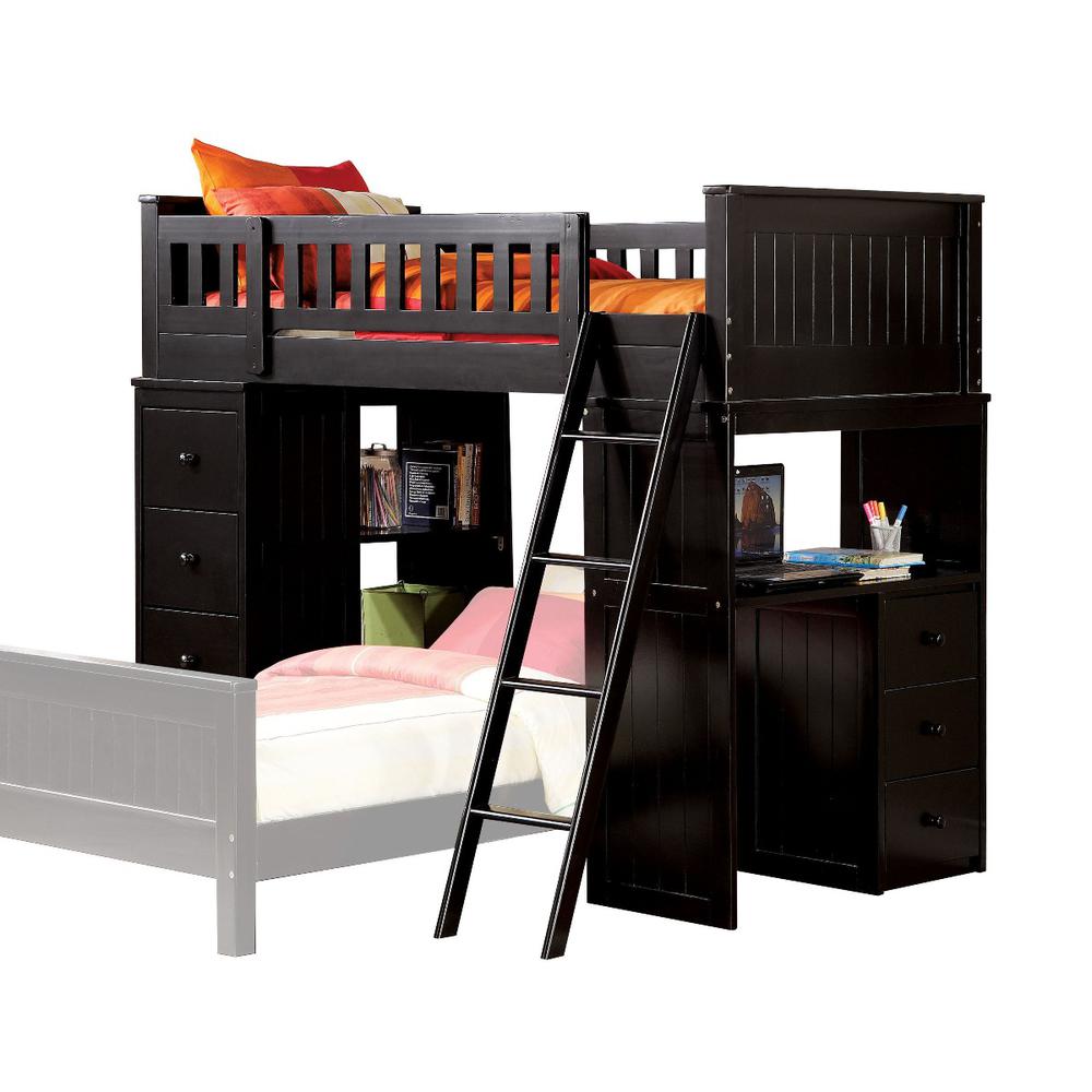 Willoughby Black Loft Bed