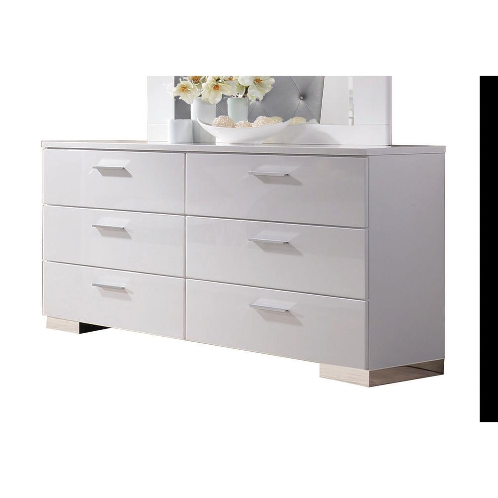 Image of Dresser, White & Chrome Leg