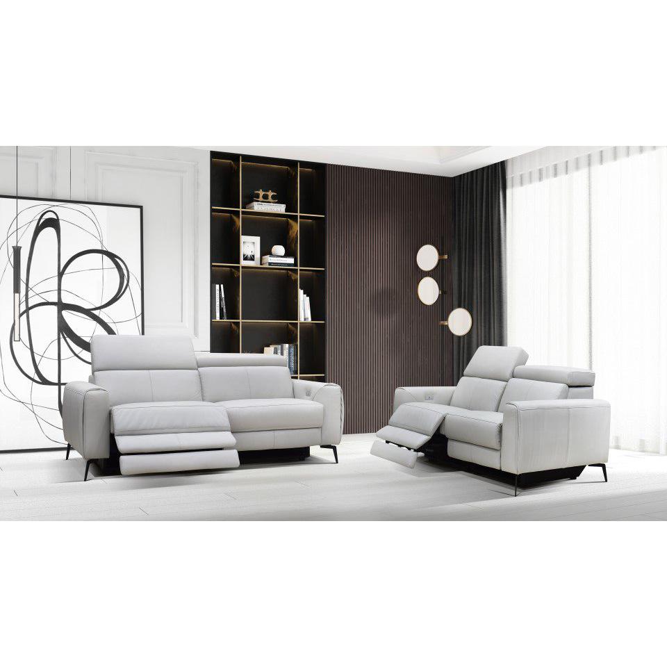 Lennox Sofa And Love Living Room Set, Light Grey