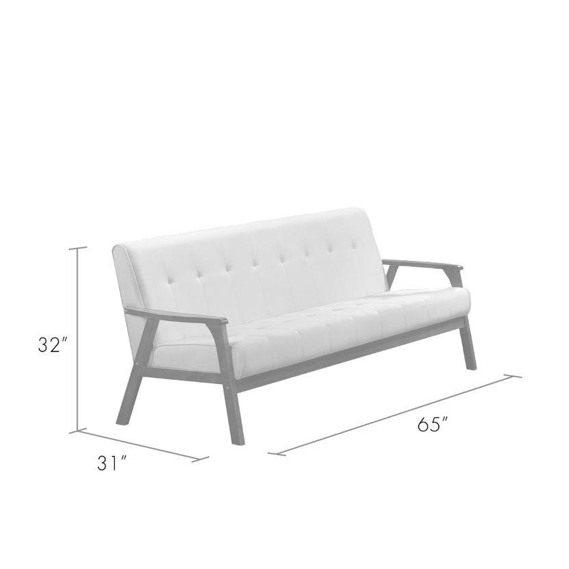 Iven Mid Century Wood Arm Chair, Sofa & Love Seat Set, Grey