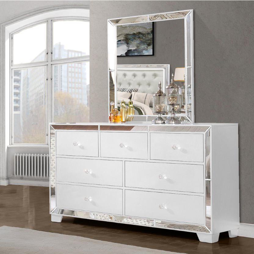Dresser & Mirror, White