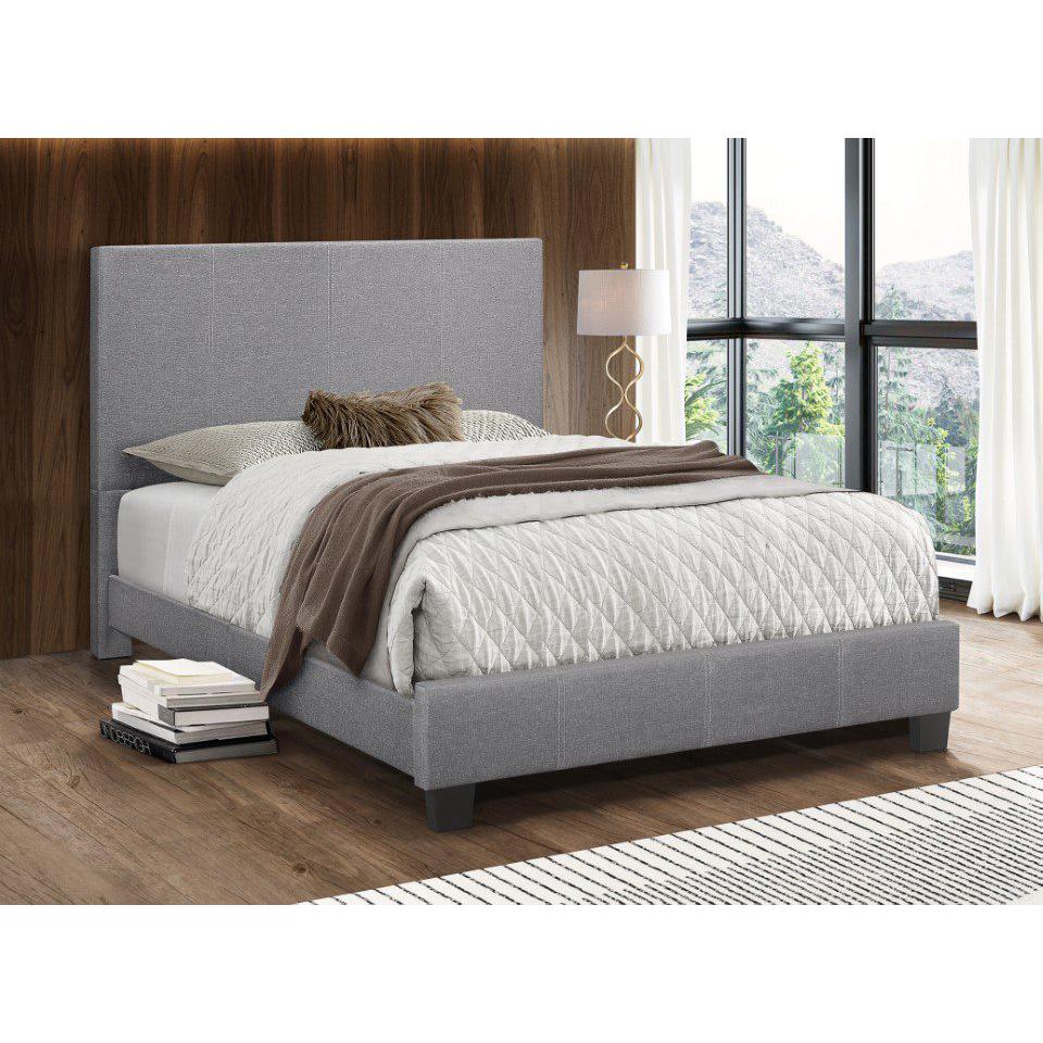 Viola Full Modern Upholstered Bed, Grey