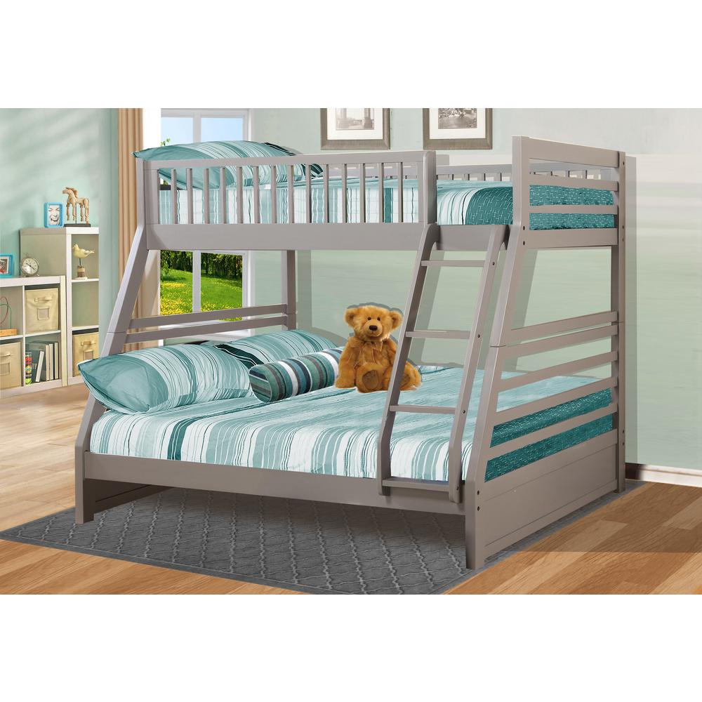 This is the image of Sofia Twin over Full Bunk Bed - Rustic Grey