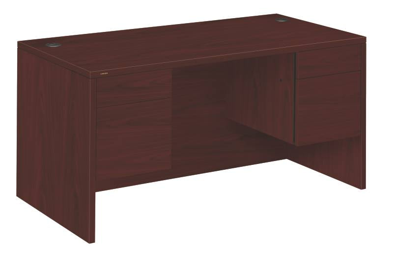 10500 Series Double Pedestal Desk | Mahogany Finish | 60"W x 30"D x 29-1/2"H