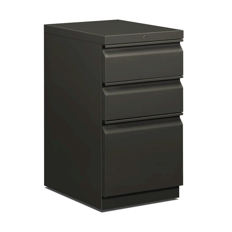 HON Brigade Mobile Pedestal | 2 Box / 1 File Drawers | Full Radius Pull | Charcoal Finish