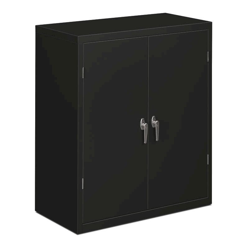 HON Brigade Storage Cabinet | 2 Shelves | 36"W x 18-1/8"D x 41-3/4"H | Black Finish