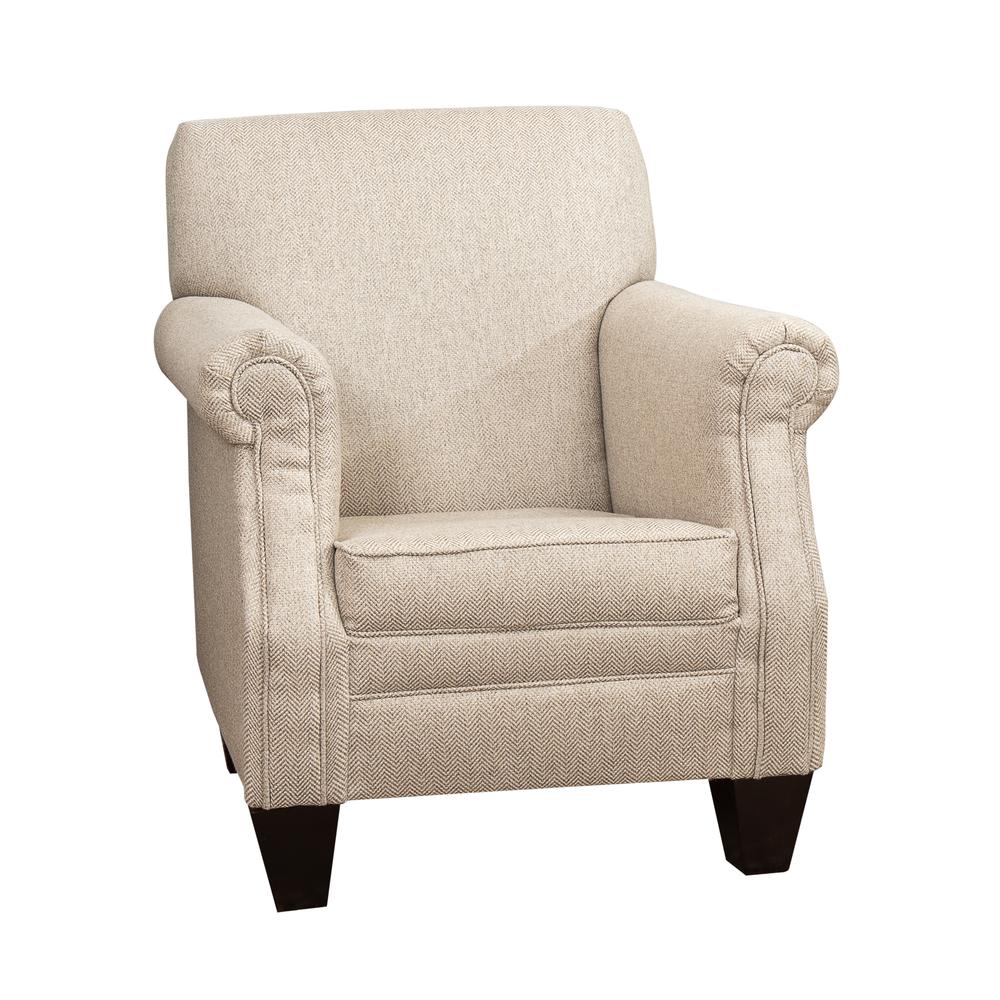 This is the image of Leffler Home Lillian Upholstered Roll Arm Chair - Romeo Linen