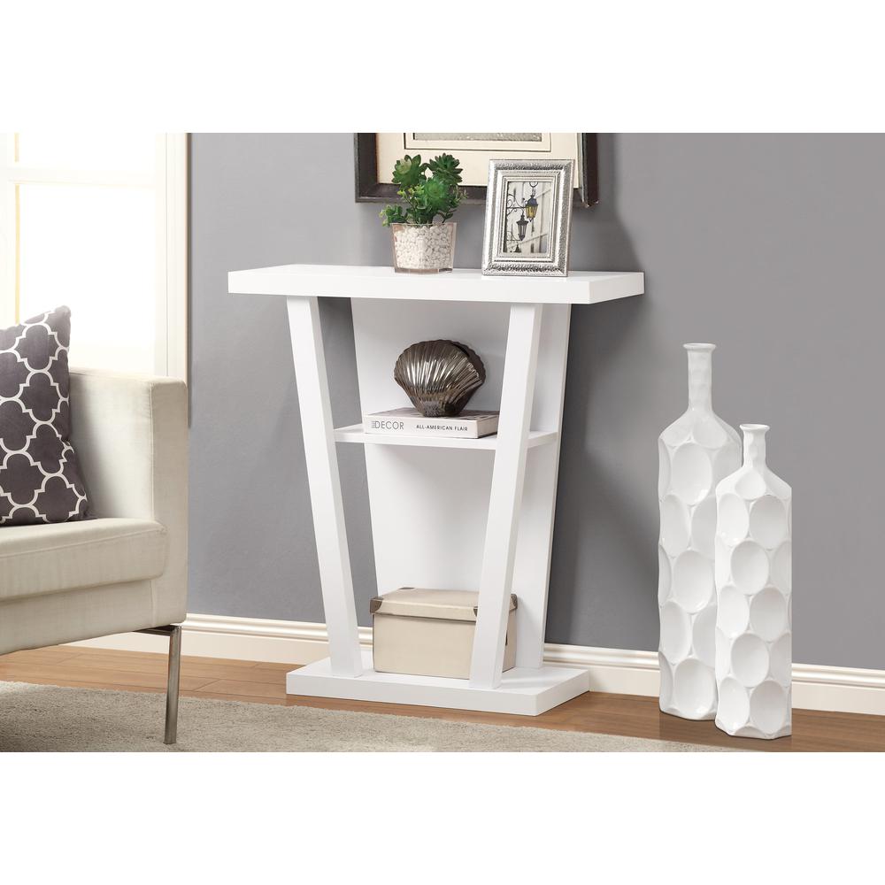 Accent Table - 32"L / White Hall Console