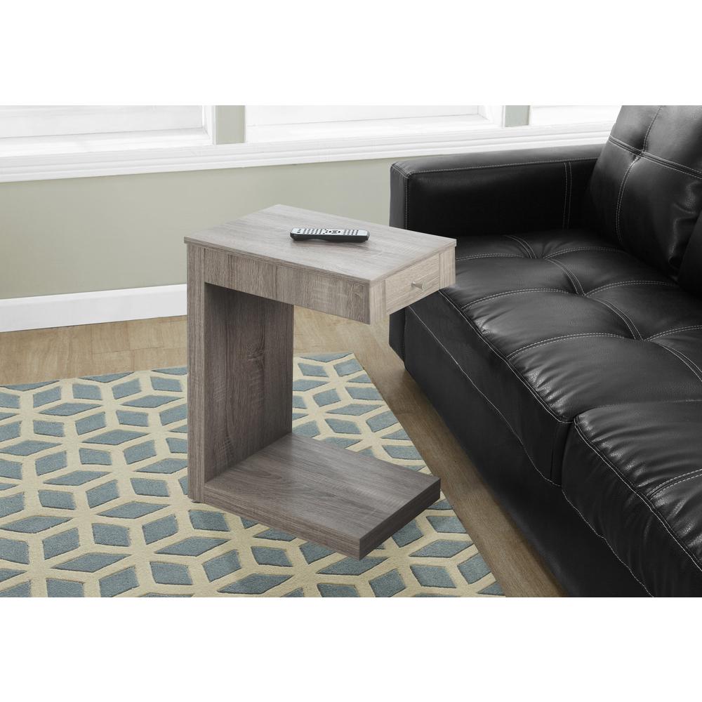 Accent Table - Dark Taupe With A Drawer